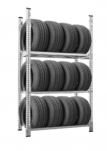 Стеллаж для хранения шин серии "Эконом", 2000×1000×400 (В×Д×Г), 2 полки для хранения шин