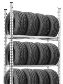 Стеллажи для хранения шин  серии "Цинк-Т"