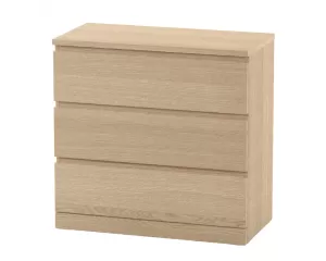 Комод Варма 3 дуб белёный шпон (аналог IKEA)