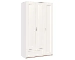 Шкаф Сириус 3-х створчатый 1 ящик (белый)