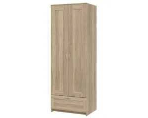 Шкаф распашной Сириус 2-х створчатый 1 ящик, 2200х780х590 (ВхШхГ), (сонома)