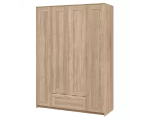 Шкаф Сириус 4-х створчатый 1 ящик, 2200х1560х590 (ВхШхГ), 2.02.01.490.3 (сонома)