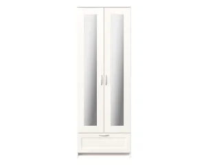 Шкаф Сириус 2-х створчатый 1 ящик, 2200х780х590 (ВхШхГ), 2.02.01.500.1 (белый)
