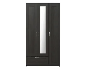 Шкаф Сириус 3-х створчатый 1 ящик, 2200х1170х590 (ВхШхГ), 2.02.01.510.5 (дуб венге, с зеркалом)