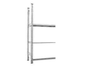 Дополнительная секция для шин серии "Цинк-Т", 2500×900×400 (В×Д×Г), 3 полки для хранения шин / 1 обычная полка