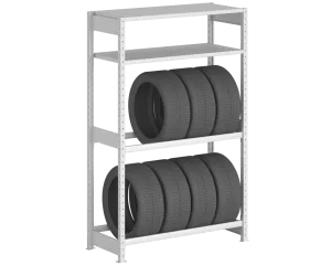 Стеллаж для хранения шин серии "Эконом", 2000×1500×500 (В×Д×Г), 2 уровня / 2 полки