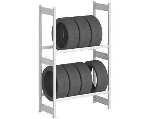 Стеллаж для хранения шин серии "Эконом", 2000×1000×500 (В×Д×Г), 2 уровня