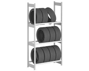 Стеллаж для хранения шин серии "Эконом", 2000×1000×500 (В×Д×Г), 3 уровня