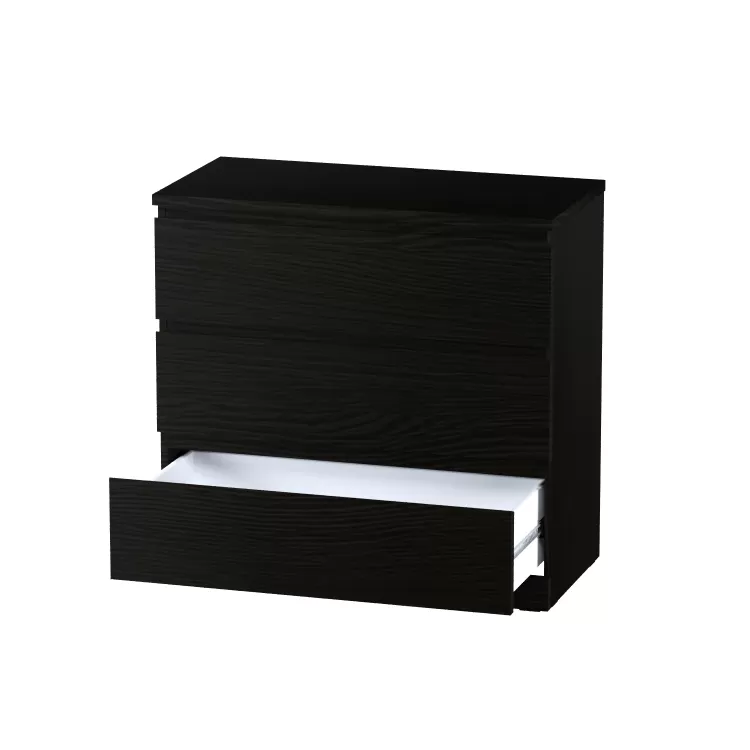 Комод Варма 3 чёрный ясень шпон (аналог IKEA)