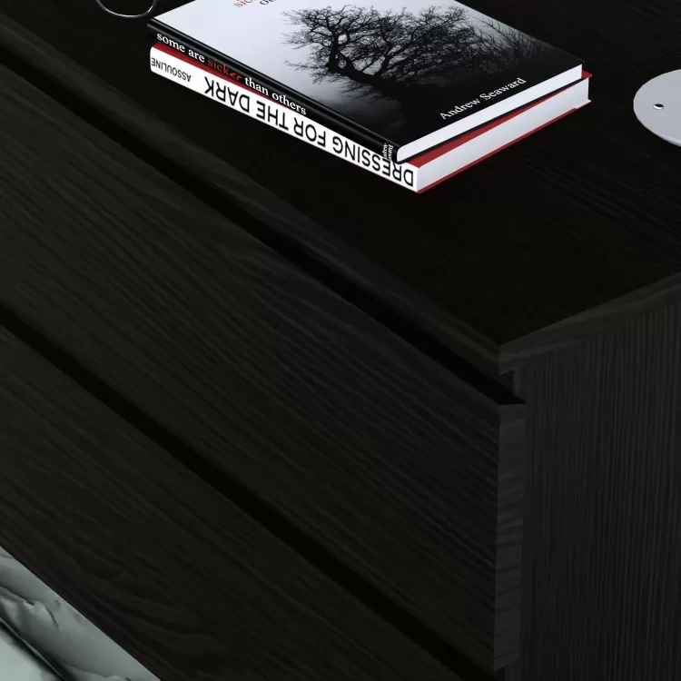 Комод Варма 3 чёрный ясень шпон (аналог IKEA)