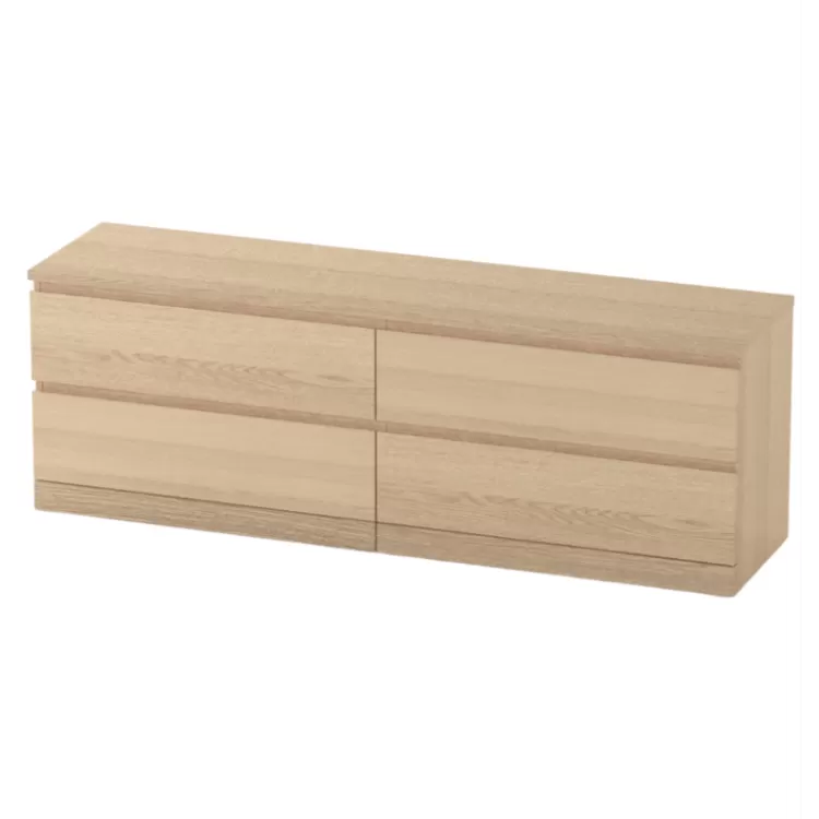 Комод Варма 4 Д дуб белёный шпон (аналог IKEA)