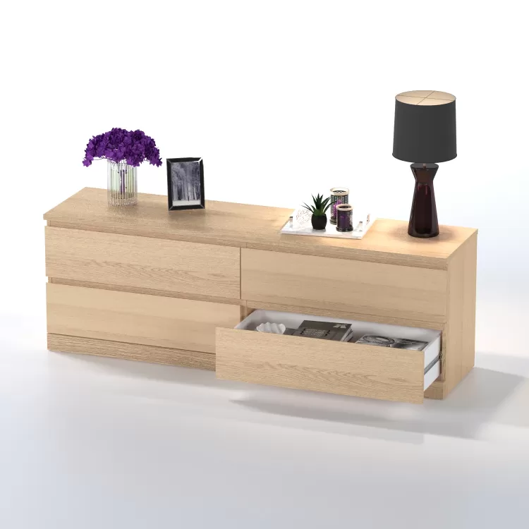 Комод Варма 4 Д дуб белёный шпон (аналог IKEA)