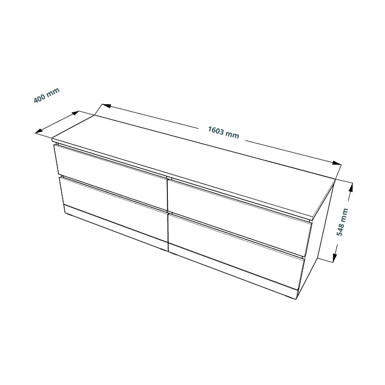 Комод Варма 4 Д дуб белёный шпон (аналог IKEA)