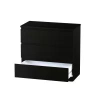 Комод Варма 3 чёрный ясень шпон (аналог IKEA)