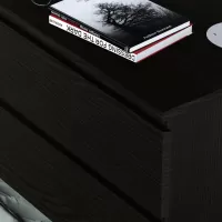 Комод Варма 3 чёрный ясень шпон (аналог IKEA)