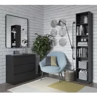 Комод Варма 3 чёрный ясень шпон (аналог IKEA)