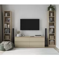 Комод Варма 4 Д дуб белёный шпон (аналог IKEA)