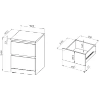 Комод Варма 2 дуб белёный шпон (аналог IKEA)