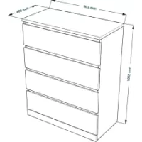 Комод Варма 4 белый пигмент (аналог IKEA)