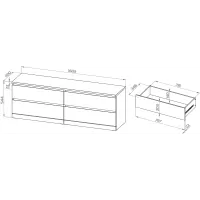 Комод Варма 4 Д белый пигмент (аналог IKEA)
