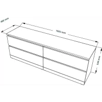 Комод Варма 4 Д дуб белёный шпон (аналог IKEA)